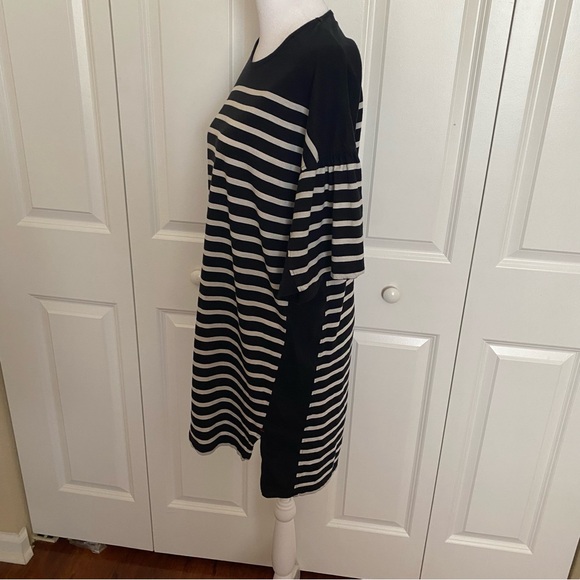 La Ligne Black and White Striped T-Shirt Dress Size Medium - Picture 2 of 14